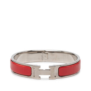 Pre-Loved Hermes Narrow Enamel Clic H Bracelet PM
